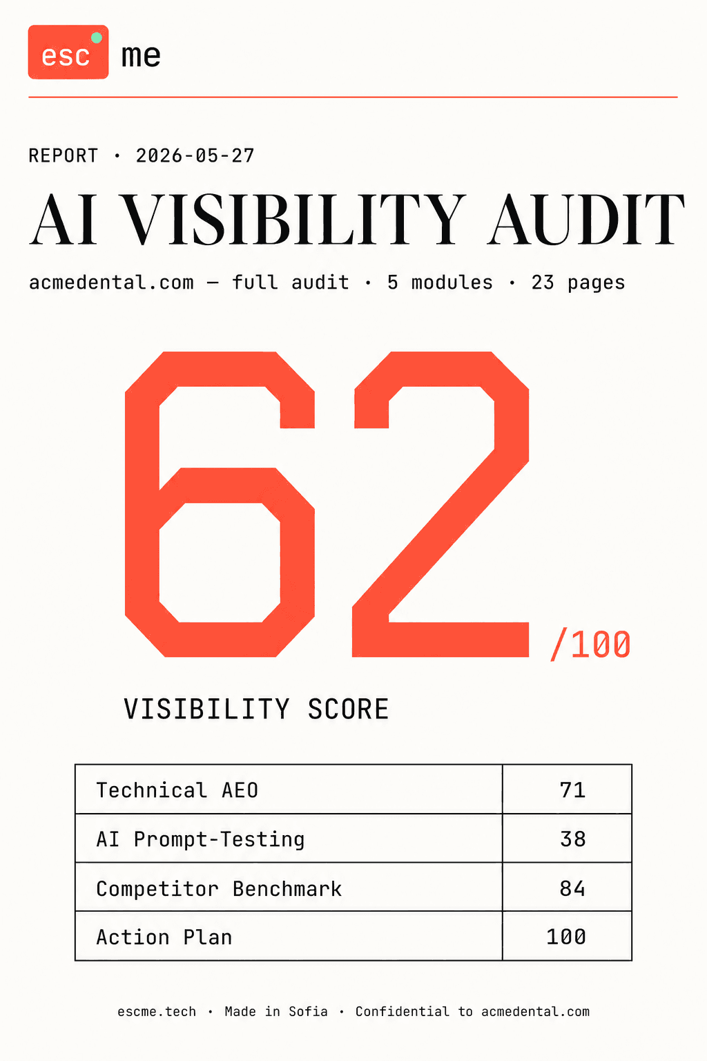 Preview of the audit report